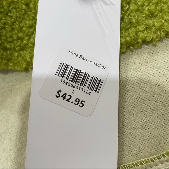 NWT Mimosa Women’s Large Textured Green Jacket Crop Boxy Fit Button-Up - Picture 9 of 11